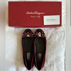 Ferragamo varina Bordeaux ballet flats